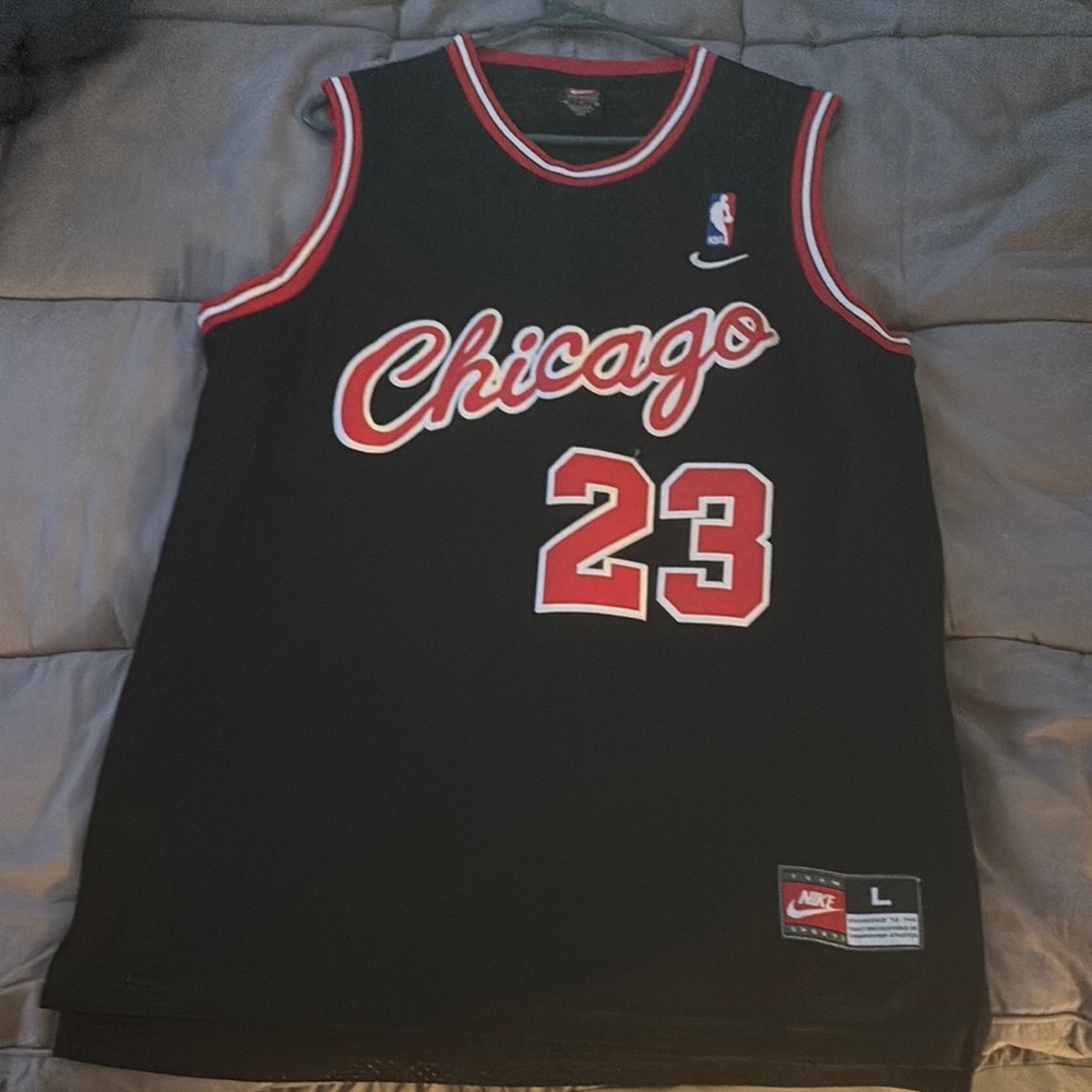 Nike Black and Red Basketball Game Jersey